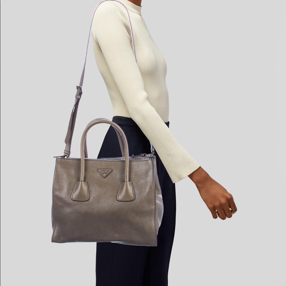 SOLD - Prada City Calf Twin Pocket Tote Bag
